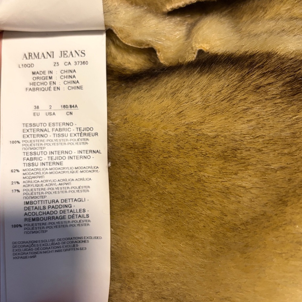 Armani Jeans Beige Hooded Ski Jacket - Picture 5 of 5